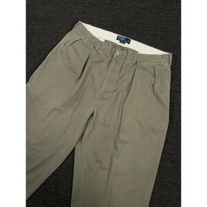 Polo Ralph Lauren Andrew Pants Men's 38x30 (Fits 36x30) Green Double Pleated